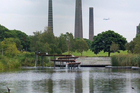 Sydney Park Water Re-use Project and Water Falls